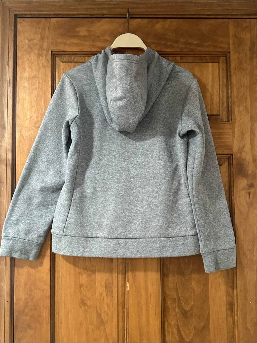 Nike Kids’ Heather Gray Cowl Neck Sweatshirt with Pink NIKE Script